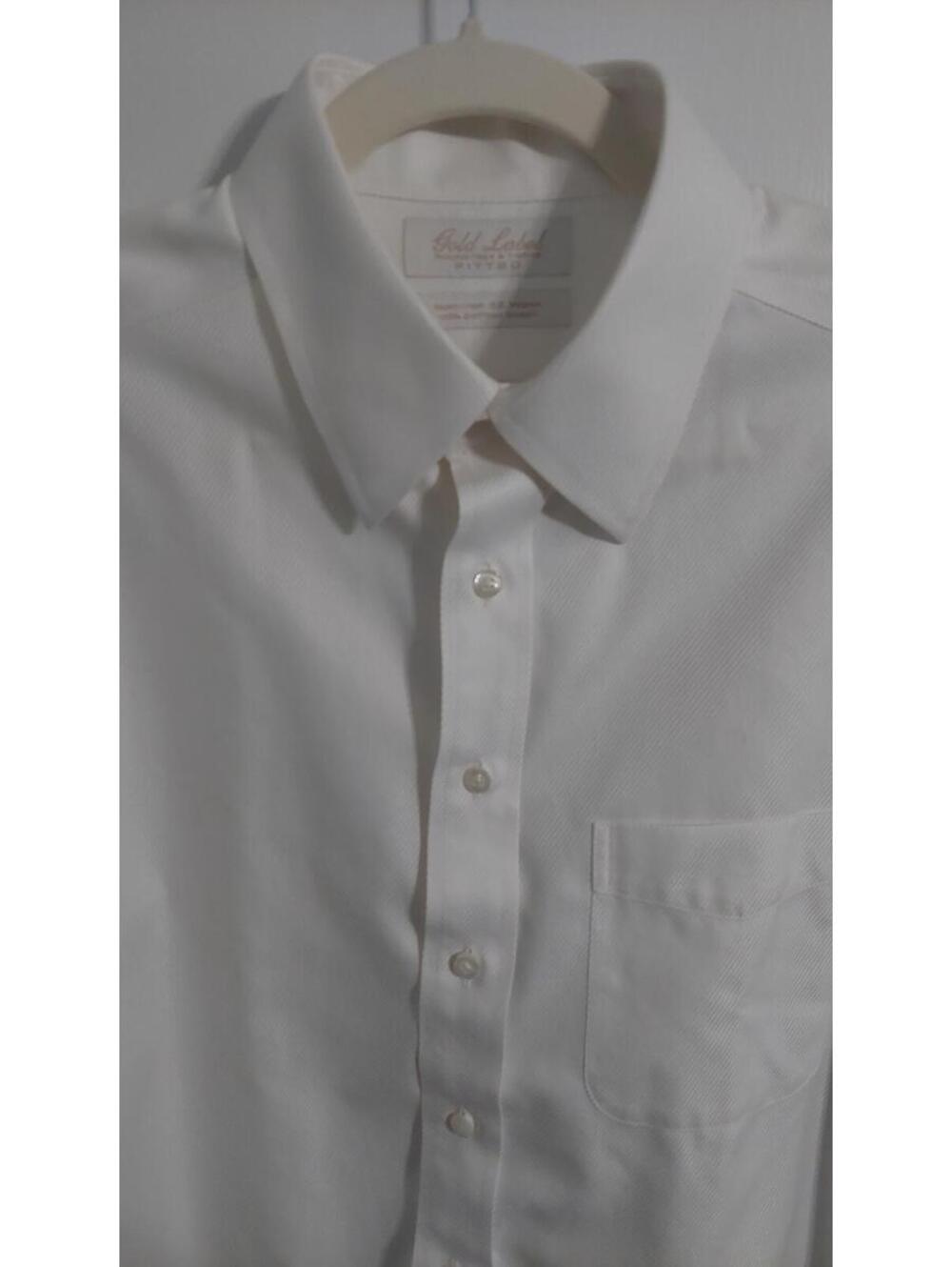 Roundtree & Yorke White Dress Shirt Men's Large